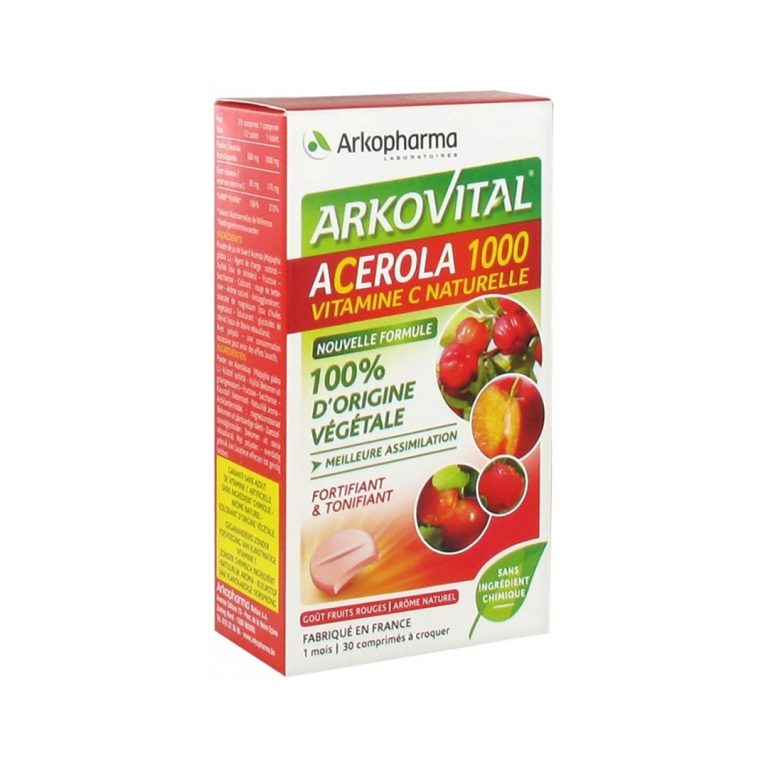 ARKO PHARMA ACEROLA 1000<span class="format-sus"><b>Format :</b>30 comprimés</span>