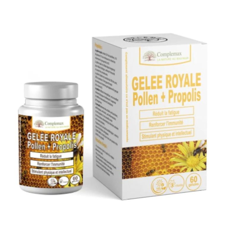 COMPLEMAX GELEE ROYALE PLUS POLLEN ET VITAMINE C<span class="format-sus"><b>Format :</b>60 gélules</span>