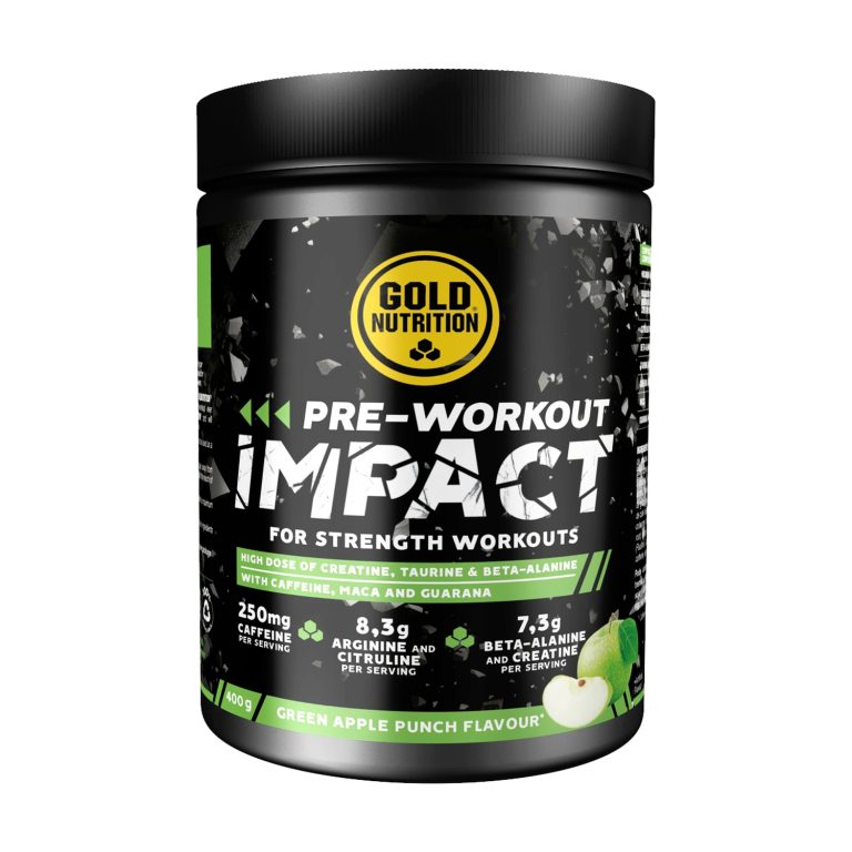 GOLD NUTRITION  GOLD PREWORKOUT IMPACT POMME 400 G<span class="format-sus"><b>Format :</b>400 G</span>