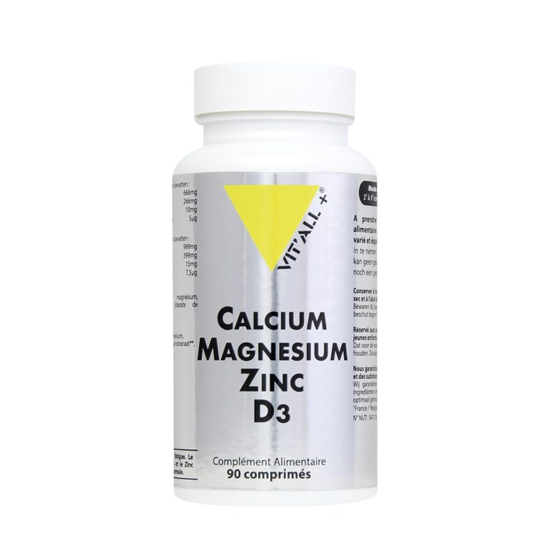 VITALL+ CALCIUM MAGNESIUM ZINC D3<span class="format-sus"><b>Format :</b>90 comprimés</span>