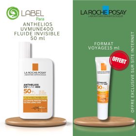 LA ROCHE-POSAY ANTHELIOS UVMUNE FLUIDE SPF50+ 50ML + Format Voyage