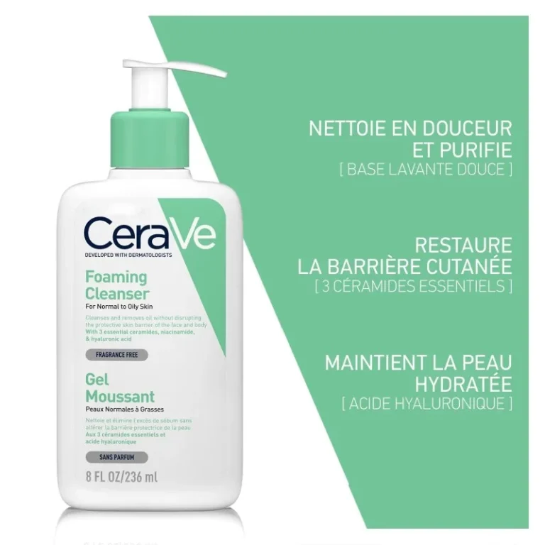 CERAVE GEL MOUSSANT NETTOYANT 236 ML | LABELPARA.MA