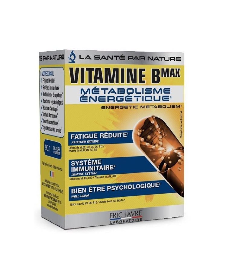 ERIC FAVRE COMPLEXE VITAMINE B MAX<span class="format-sus"><b>Format :</b>60 comprimés</span>