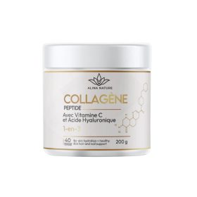 ALINA NATURE Collagene Peptide Vitamine C + Acide Hyaluronique 200g (40 Servings)<span class="format-sus"><b>Format :</b>200 GR</span>