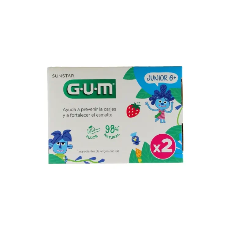 GUM PACK DUO DENTIFRICE JUNIOR +7ANS 50ML REF 3004/2<span class="format-sus"><b>Format :</b>50 ml</span>
