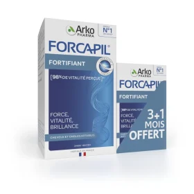 Forcapil® Fortifiant, Cheveux et Ongles - Lot 3 mois + 1 mois offert [ LABELPARA.MA