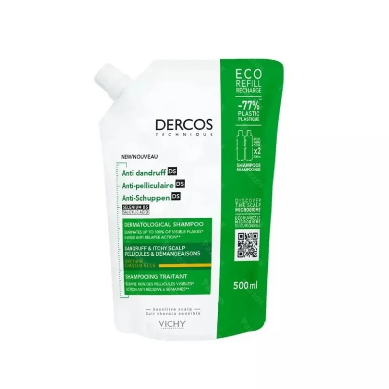 DERCOS SHAMPOING ANTI-PELLICULAIRE CHEVEUX SECS RECHARGE 500 ML<span class="format-sus"><b>Format :</b>500 ml</span>