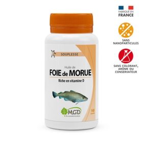 MGD Huile de Foie de Morue 140 Capsules<span class="format-sus"><b>Format :</b>140 capsules</span>