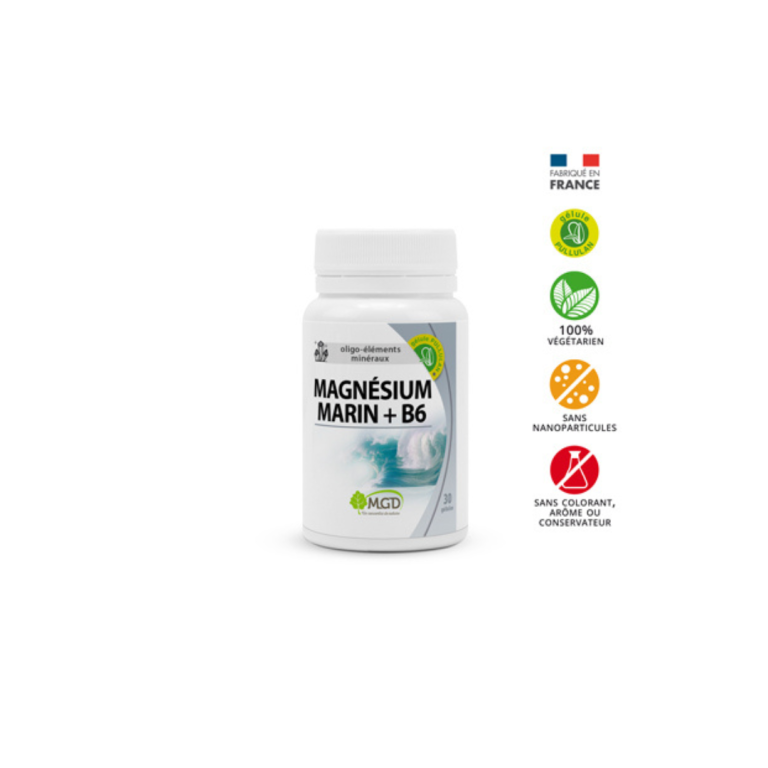 MGD Magnésium B6 30 Gélules<span class="format-sus"><b>Format :</b>30 gélules</span>