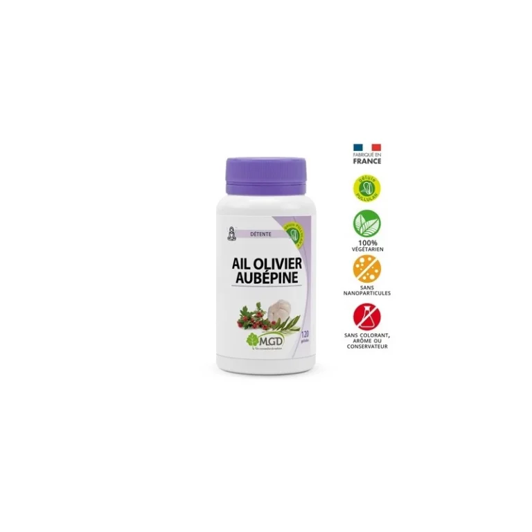 MGD Ail Olivier Aubépine 120 Gélules<span class="format-sus"><b>Format :</b>120 gélules</span>
