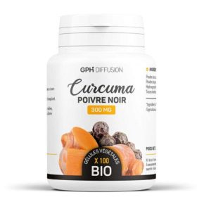 GPH Curcuma & Poivre Noir 300mg 100 Gelules<span class="format-sus"><b>Format :</b>100 gélules</span>