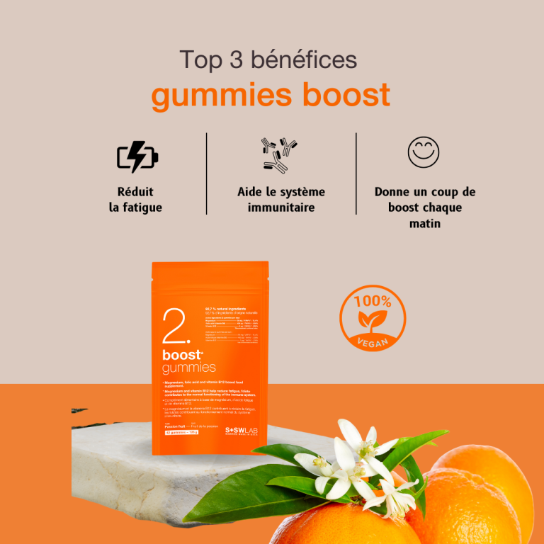SSWLAB - 2 Boost Gummies 126g 42 Gummies Goût Fruit de la Passion<span class="format-sus"><b>Format :</b>126g / 42 gummies</span>