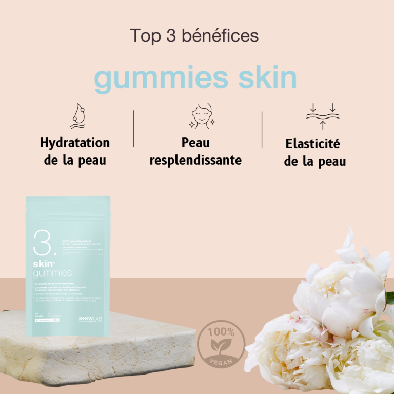 SSWLAB - 3 Skin Gummies 105g 42 Gummies Goût Fruits Rouges<span class="format-sus"><b>Format :</b>105g / 42 gummies</span>