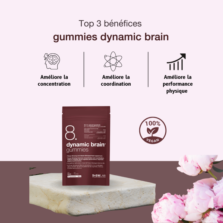 SSWLAB - 8 Dynamic Brain Gummies 126g 42 Gummies Goût Pomme<span class="format-sus"><b>Format :</b>126g / 42 gummies</span>